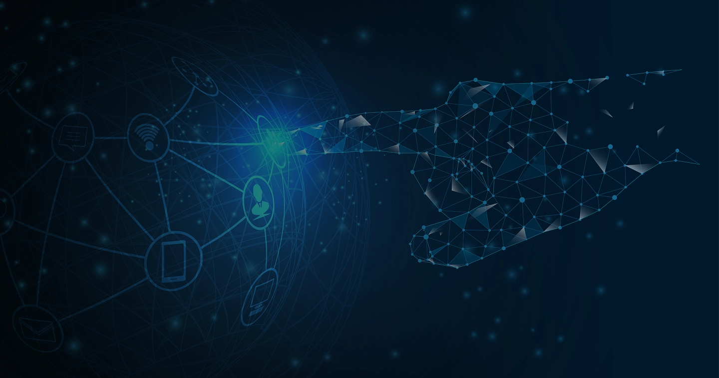 Grafica di sfondo della pagina contatti di Credonexia